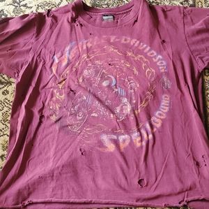 Vintage Distressed Harley Davidson T shirt Size Large Cotton Shirt